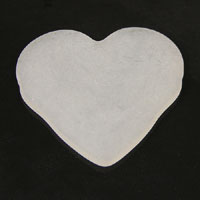 38x36mm Transparent Acrylic Rose Heart, pk/10