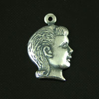 16.5x10.5mm Classic Silver Finish GIRL EA