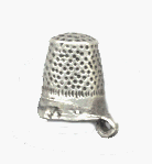 14mm 3-D Thimble Charm, Classic Silver, Made in USA, Pack of 6