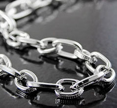 Heavy Long & Short Classic Silver Footage Cable Chain
