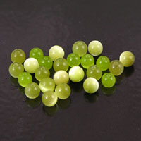 4mm Cats Eye Beads, Apple Green, pack of 25