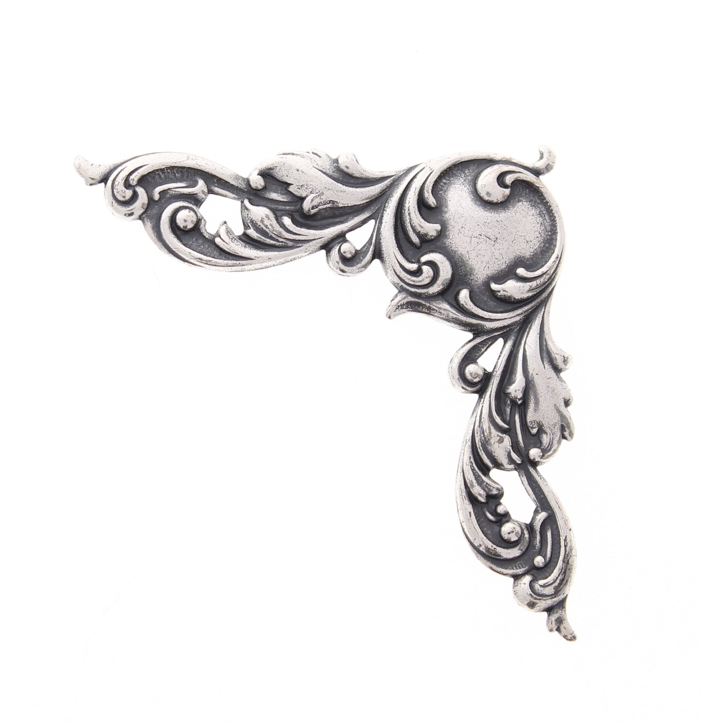 46mm Filigree Corner, Classic Silver, Made in USA, pack of 6