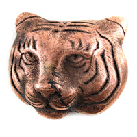 40x34mm Tiger Head Flatback, Antiqued Copper, -PKG/6
