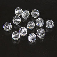 4mm Round Faceted Swarovski Crystal Beads, pk/12