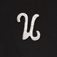 11x9mm Letter <B>U</B> Classic Silver Metal Stamping, pk/6
