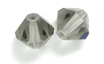 Swarovski Crystal 6mm Bicone Beads, Black Diamond, Sold by Dozen