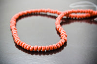 4mm Acrylic Pebble Beads, Dark Salmon Coral, Sold by Strand