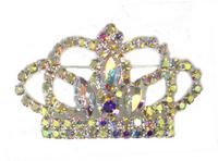 68mm Large Crown, Crystal AB Pin, each