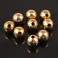 6mm Round Gold Spacer Beads, pkg/24