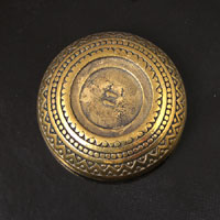 35mm Norse Celtic Dome Cabochon w/18mm Bezel Setting, Antique Gold, pack of 2