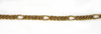 5mm Goldtone Figaro Chain 22in Necklace, w/clasp, each