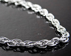 Classic Silver Medium Rope Chain 10ft/spool
