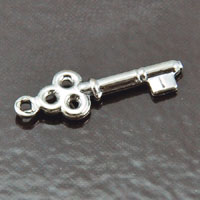 24mm Antique Silver Key Charm, pk/6