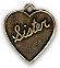 15x18mm Classic Silver Finish Sister Heart Charm, PK/6