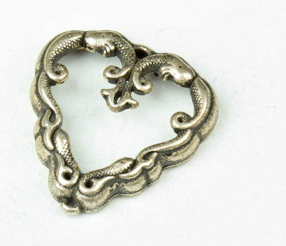 45x48mm Antique Silver Nautical Open Heart Frame ea