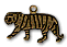 20mm Vintage Gold Tiger Charm, pack of 6