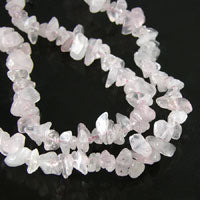8mm Rose Quartz Chip Beads, Semi-Precious, 36in Strand