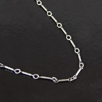 8.5mm Bar Link Chain(dog bone), Antiqued Silver, sold/ft