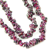 6mm Garnet Chip Bead, Semi-Precious, 36in Strand
