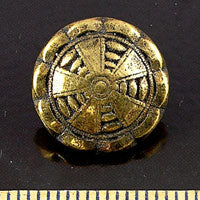 23mm Classic Silver Round British Button, ea