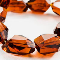 20x25mm Faceted Nugget Crystal Bead Strand, 1 each