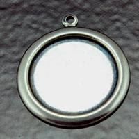 21mm(.83in) Metal Tag w/loop bail, Classic Silver pk/6
