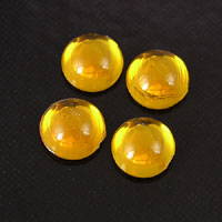 6mm Topaz Round Acrylic Cabochon