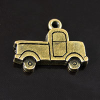 26x20mm Burnished Gold Old Pickup Truck Charm, pk/6