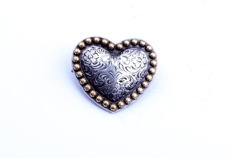 Silver, gold berry Concho, ea