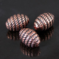14x10mm Antiqued Copper Oval Rope Vintage Beads, str