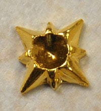 9mm setting for 5mm Chaton, Gold pk/6