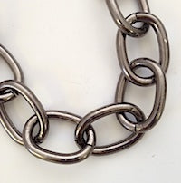 44mm Cable Link Chain, Gun Metal Finish, 4 feet