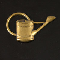 22x34mm Watering Can Charm, Vintage Brass, pk/6