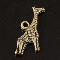 12x21mm Giraffe Charm, Vintage Brass, pk/6