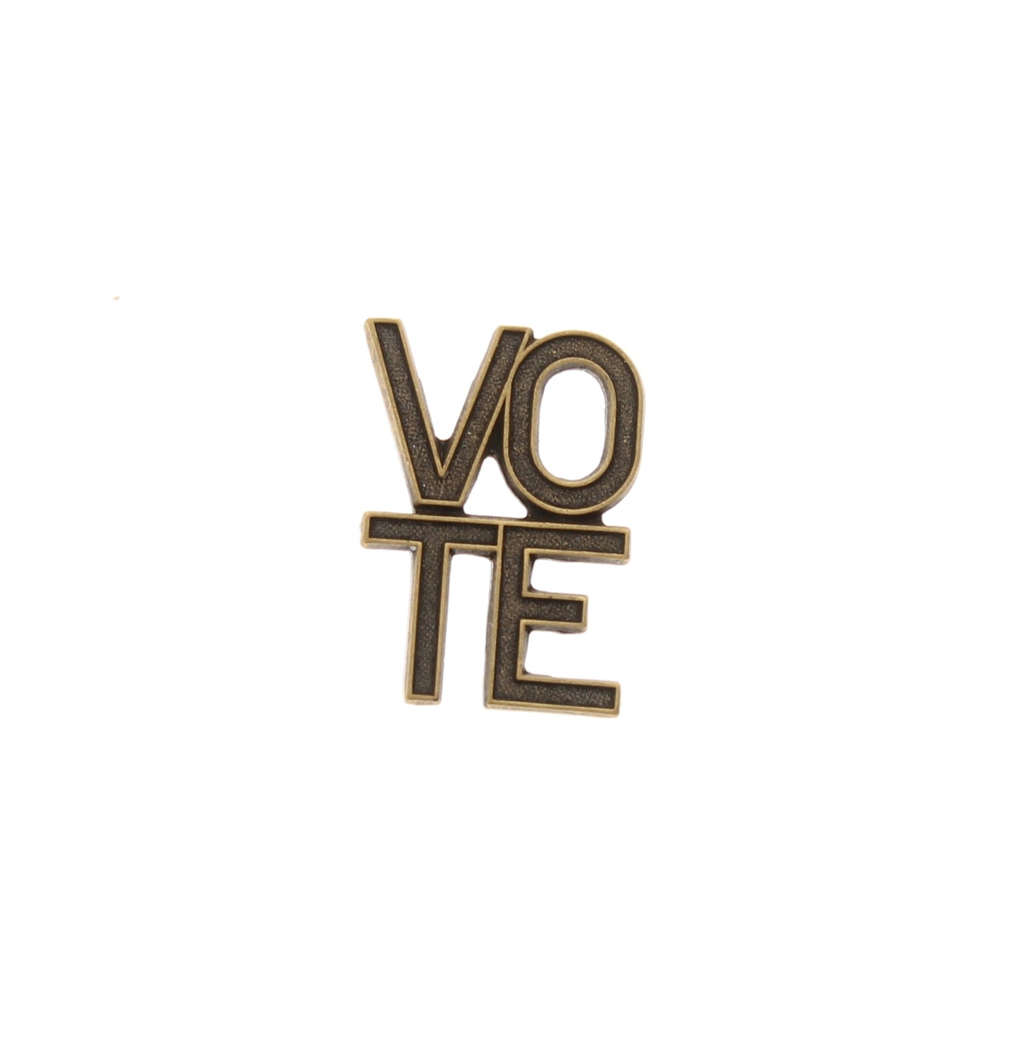 Vote Charm vertical letters antique gold sold 6 each