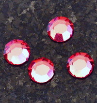 6mm Rose Flatback, Preciosa Crystal, pk/12