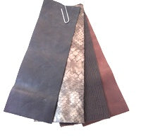 Leather Swatches Assorted 3x9", sold by 4pk