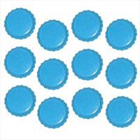 Turquoise Blank Bottlecaps, -pk/12