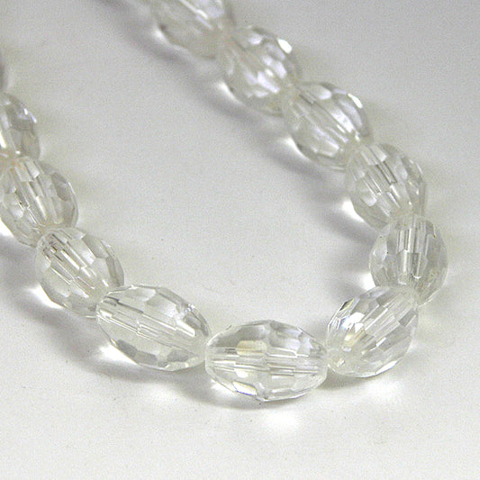 11x8mm Oval Faceted Crystal , ea