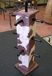 Counter Top Jewelry Display, Brown Spotted Cowhide Upholstery, each