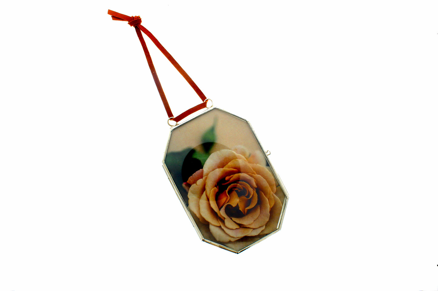 Glass Frame (Octagon) for framing pressed flowers or found objects, Flat, 5 x 3.5, sold by 2  Each Frame  NB105.79