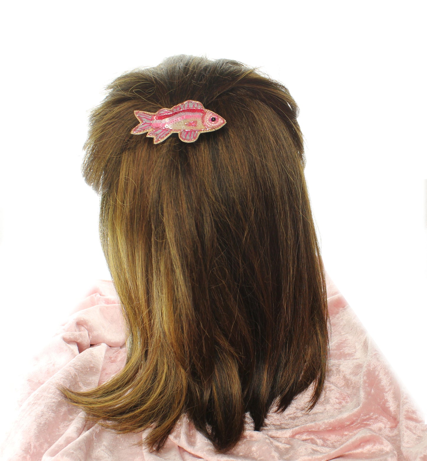 38mm x 74mm Rosy Reef Hair Tie, each