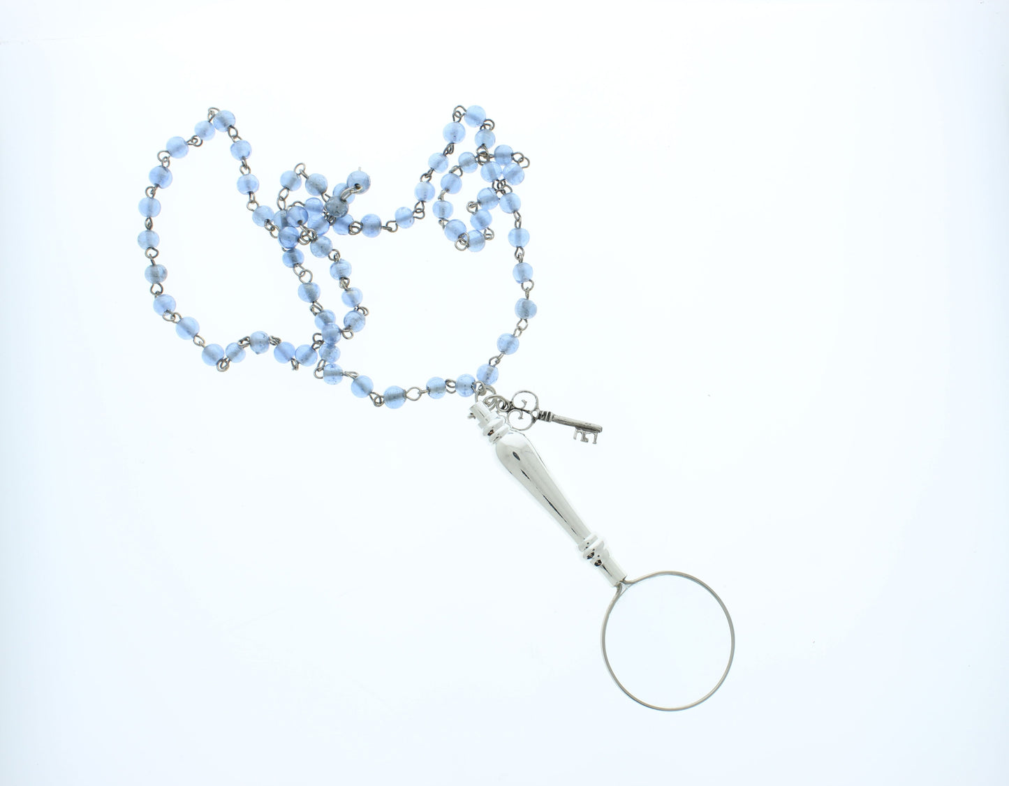 112mm x 41mm The Sky Key Magnifier Necklace, made in USA, each