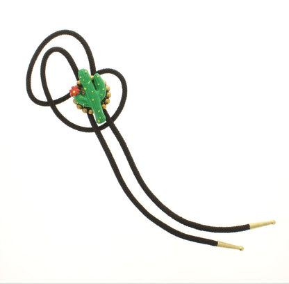 50mm x 35mm Southwestern Cactus Bolo Tie, made in USA, each