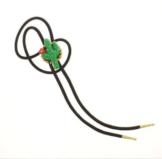 50mm x 35mm Southwestern Cactus Bolo Tie, made in USA, each
