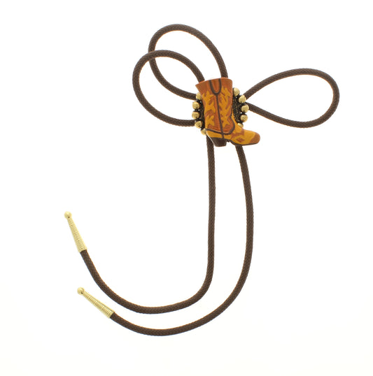 42mm x 41mm Classic Western Boot Bolo Tie, made in USA, each