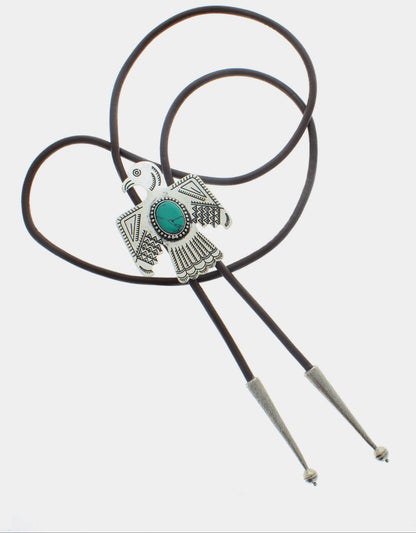 Thunderbird Bolo Tie, 36' Black or Brown Cord, each