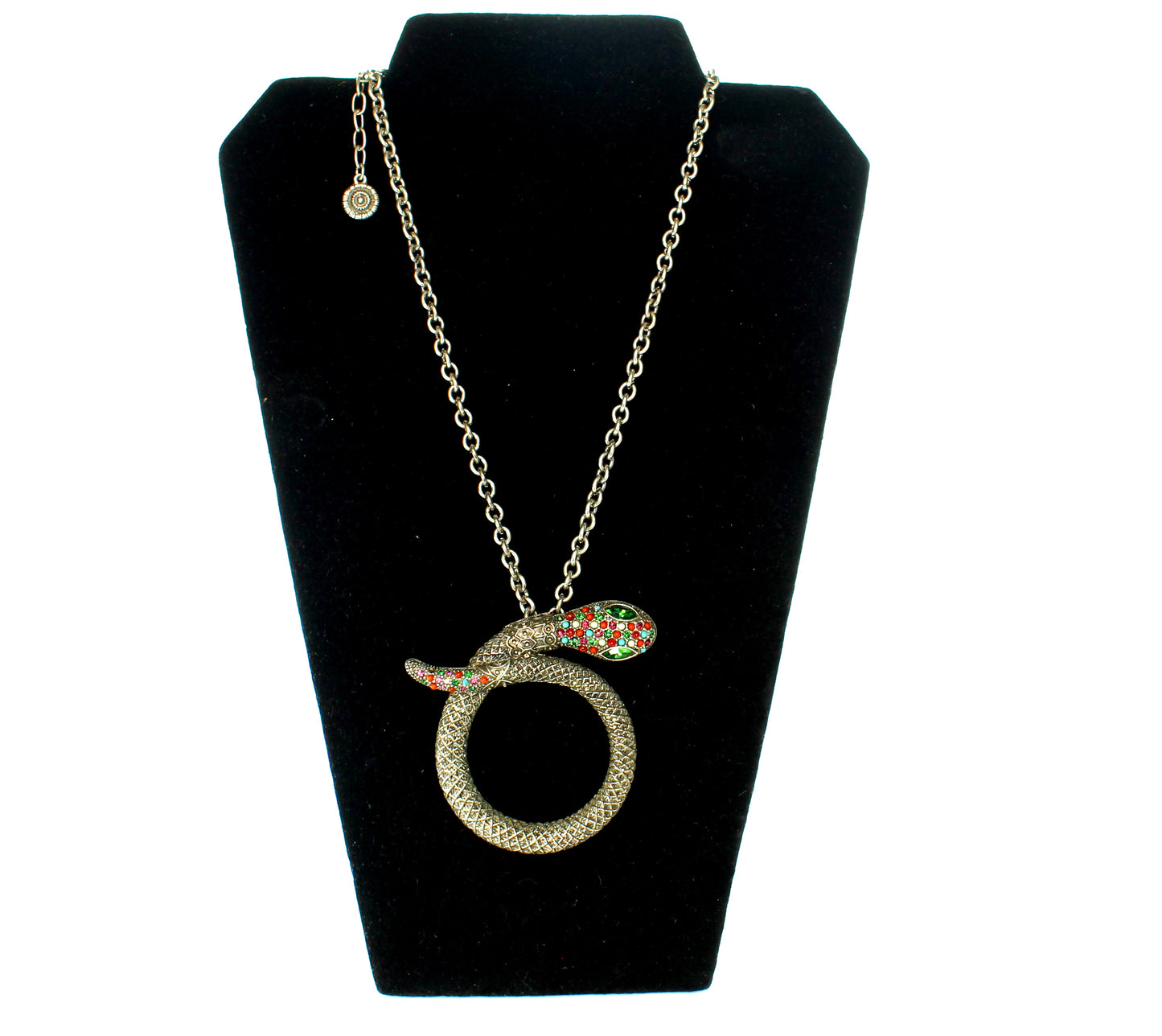 80mm Jeweled Viper Pendant Necklace, made in USA, each