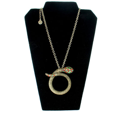 80mm Jeweled Viper Pendant Necklace, made in USA, each