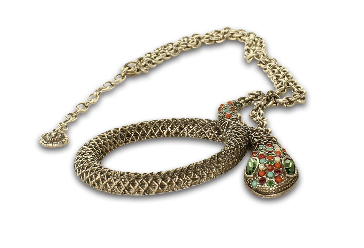 80mm Jeweled Viper Pendant Necklace, made in USA, each